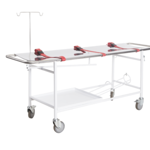 PATIENT TROLLEY WITH STAINLESS STEEL TOP
